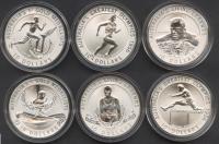 Image 2 for 1994-1996 Olympic Heritage 6 Coin Silver Set of Ten Dollar Coins