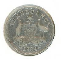 Image 1 for 1933-34 Overdate Threepence (A) VG