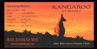 Image 2 for 2011 Kangaroo at Sunset $25.00 Gold Proof Coin