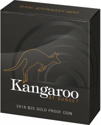 Image 1 for 2018 $25 Gold Proof Coin - Kangaroo at Sunset