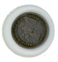 Image 2 for 1836 British Three Halfpence Silver Coin EF