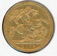 Image 1 for 1895 UK Gold Half Sovereign