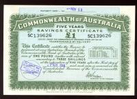 Image 1 for 1948 £1 War Savings Certificate - 5C 139626