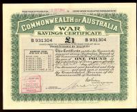 Image 1 for October 1940 £1 War Savings Certificate - B931304