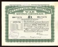 Image 1 for July 1943 £1 War Savings Certificate - BB675678