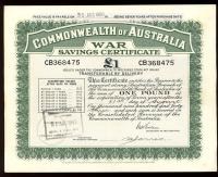 Image 1 for August 1943 £1 War Savings Certificate CB368475