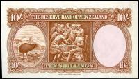 Image 2 for 1940 New Zealand Specimen Ten Shillings - Hanna 2J 000000 UNC