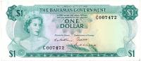 Image 1 for 1965 Bahamas One Dollar Note EF C007472