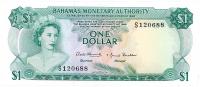 Image 1 for 1965 Bahamas One Dollar aUNC S120688