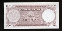 Image 2 for 1965 Fiji Ten Shillings Banknote C8 135051 EF