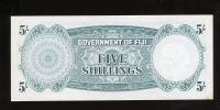Image 2 for 1965 Fiji Five Shillings Banknote C14 03716 EF