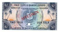 Image 1 for 1967 Western Samoa $2 Specimen UNC - 0000000