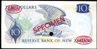 Image 2 for 1968 New Zealand Specimen Ten Dollar - Wilks J6 000000 UNC
