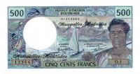 Image 1 for 1980 New Hebrides 500 Francs Note 12366