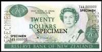 Image 1 for 1981 New Zealand Specimen Twenty Dollar - Hardie TAA 000000 UNC