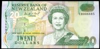 Image 1 for 1999 New Zealand $20 Banknote Brash Signature EB00 6685 aUNC 