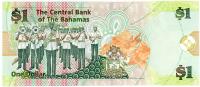 Image 2 for 2008 Bahamas One Dollar Note UNC A001816