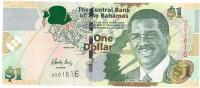Image 1 for 2008 Bahamas One Dollar Note UNC A001816