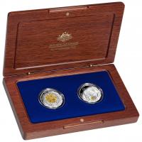 Image 1 for 2011 Royal Wedding Two Coin Selectively Gold Plated Silver Proof Set