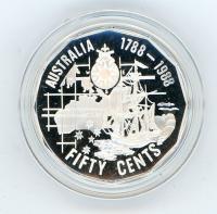 Image 1 for 1989 Silver Proof Fifty Cents In Capsule - 1988 Bicentenary Design