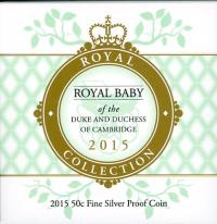 Image 1 for 2015 50c Fine Silver Proof Coin - Royal Baby of Duke and Duchess of Cambridge