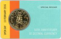 Image 1 for 2016 50th Anniversary of Decimal Currency Gold Plated 50c - Open Day