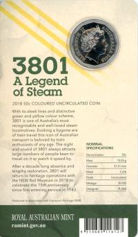 Image 2 for 2018   3801 A Legend of Steam Coloured 50c