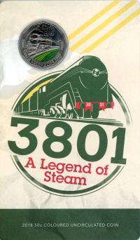 Image 1 for 2018   3801 A Legend of Steam Coloured 50c