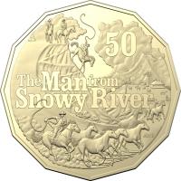 Image 2 for 2020 50c Uncirculated Coin Treasured Australian Poetry Banjo Paterson - The Man From Snowy River