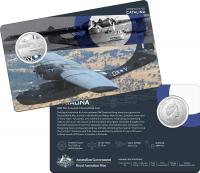 Image 2 for 2021 Centenary of the Air Force - Catalina Coloured Fifty Cent Coin on Card