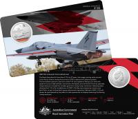Image 2 for 2021 Centenary of the Air Force - F111 Coloured Fifty Cent Coin on Card