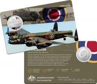 Image 2 for 2021 Centenary of the Air Force - Avro Lancaster Coloured Fifty Cent Coin on Card