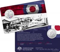 Image 2 for 2021 Centenary of the Air Force - Royal Aircraft Factory SE5A Coloured Fifty Cent Coin on Card