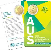 Image 1 for 2022 .50¢ Commonwealth Games CuNi Gold Plated Uncirculated Coin