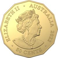 Image 3 for 2022 .50¢ Commonwealth Games CuNi Gold Plated Uncirculated Coin