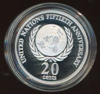 Image 1 for 1998 Australian Twenty Cent Silver Coin from Masterpieces in Silver Set - United Nations 50th Anniversary Design