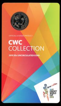 Image 1 for 2015 ICC Cricket World Cup Twenty Cent Coin