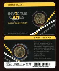 Image 1 for 2018 Invictus Games $2.00 Coin on DCPL Card