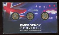 Image 1 for 2019 2020 2021 $2 Emergency Services UNC Coins on DCPL Carded Packaging