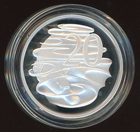 Thumbnail for 1998 Australian Twenty Cent Silver Coin from Masterpieces in Silver Set - Platypus Design