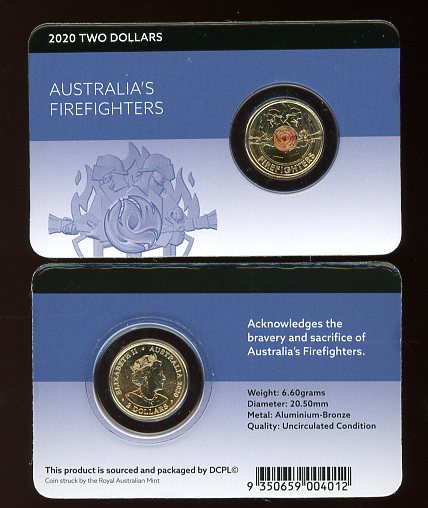 Thumbnail for 2020 Australian Firefighters $2.00 on DCPL Card